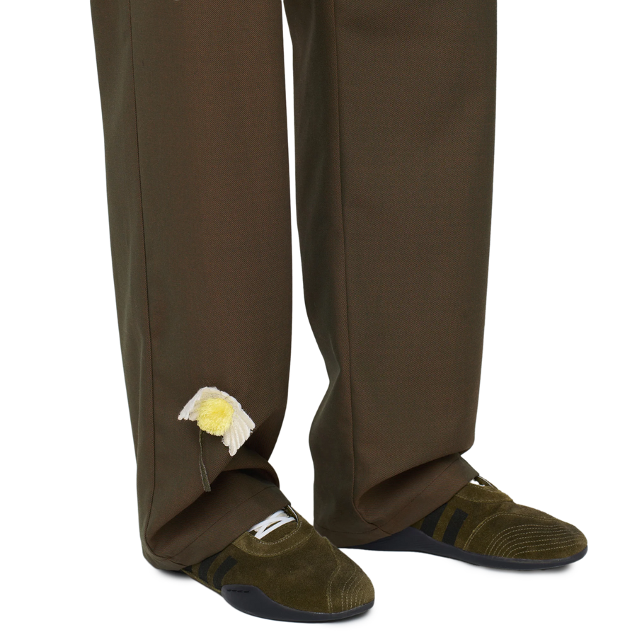 Song For The Mute "Flower" Loose Pleated Pant Brown