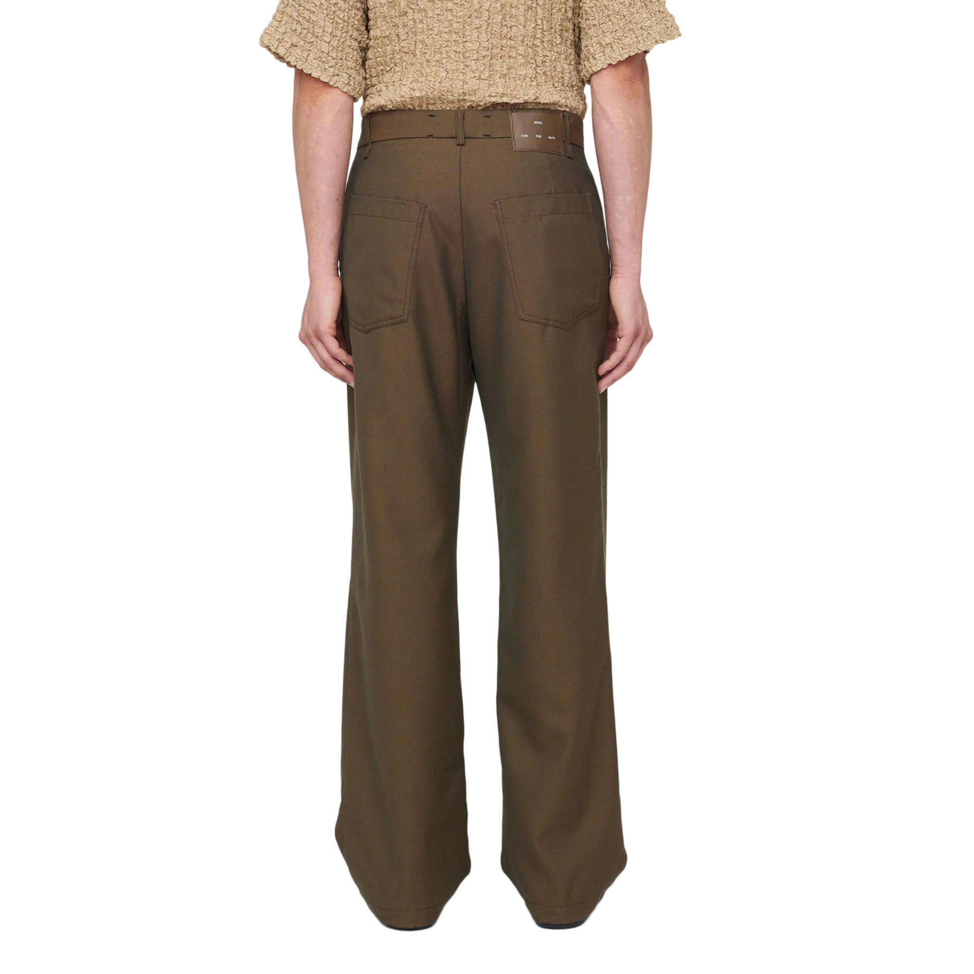Song For The Mute "Flower" Loose Pleated Pant Brown