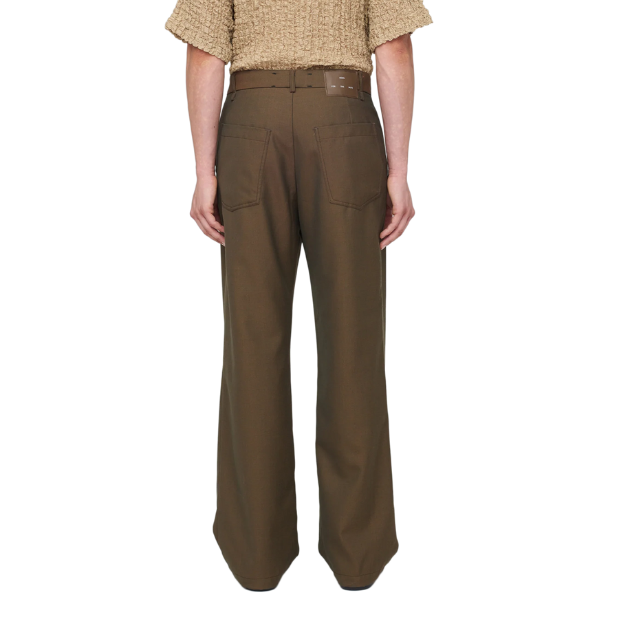 Song For The Mute "Flower" Loose Pleated Pant Brown