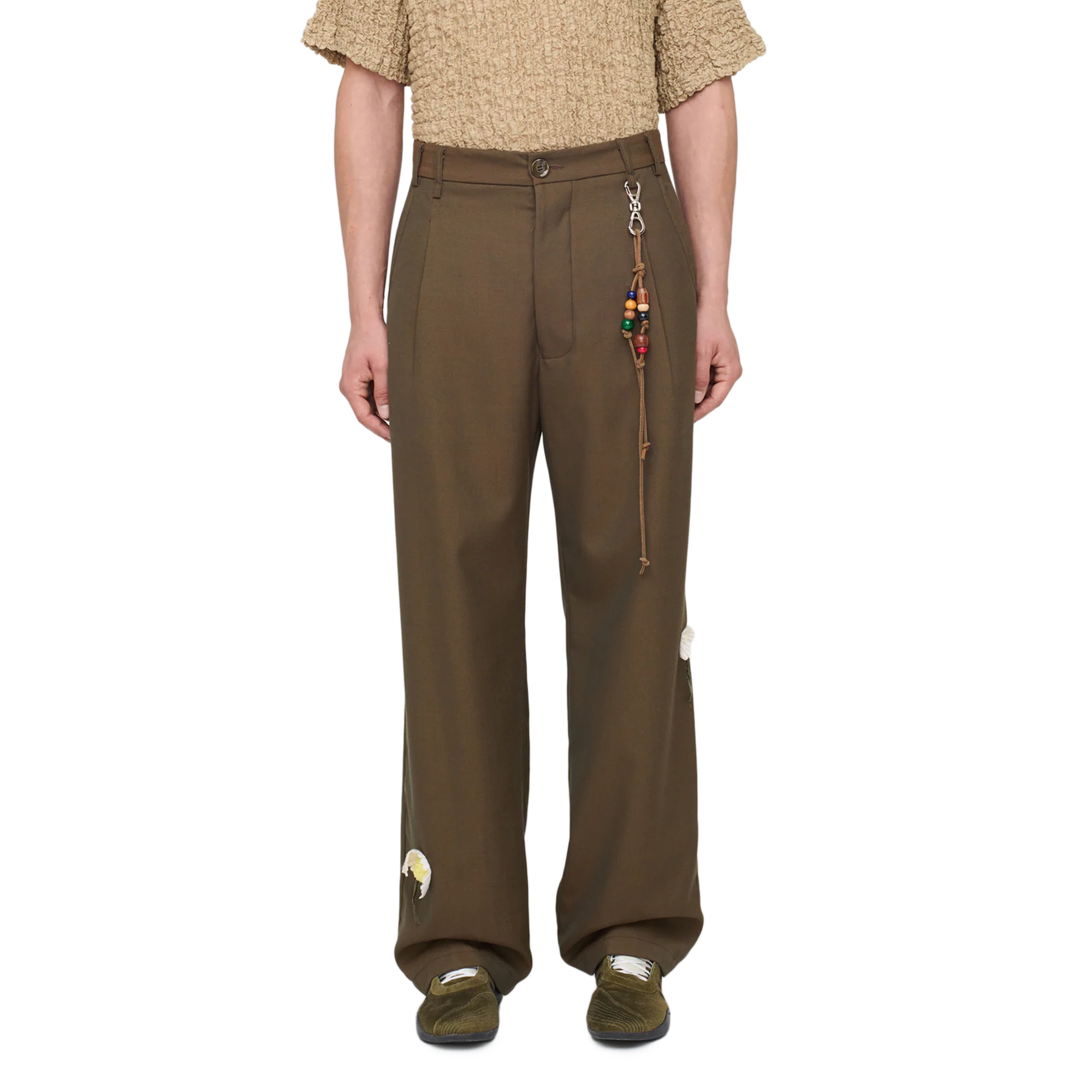 Song For The Mute "Flower" Loose Pleated Pant Brown