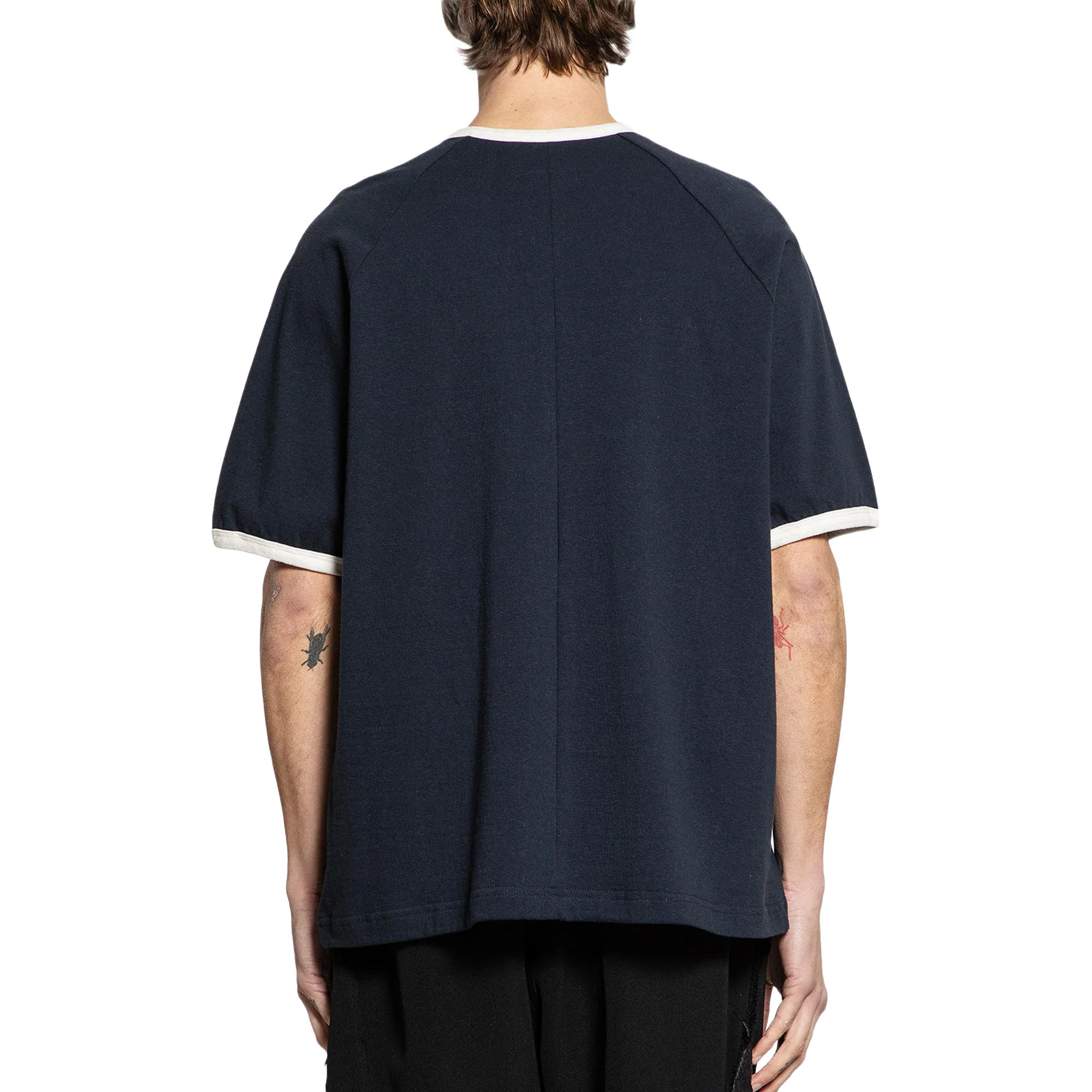 Song For The Mute "Flower" Raglan Short Sleeve Tee Navy