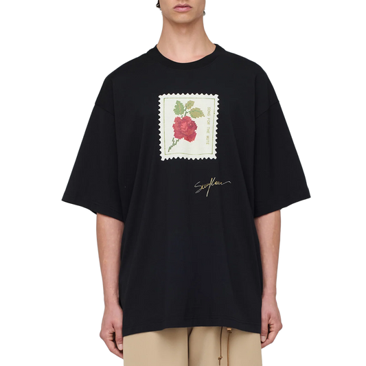 Song For The Mute "Rose Stamp" Gym Tee Black