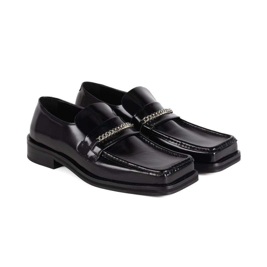 Martine Rose Square Toe Loafer Black