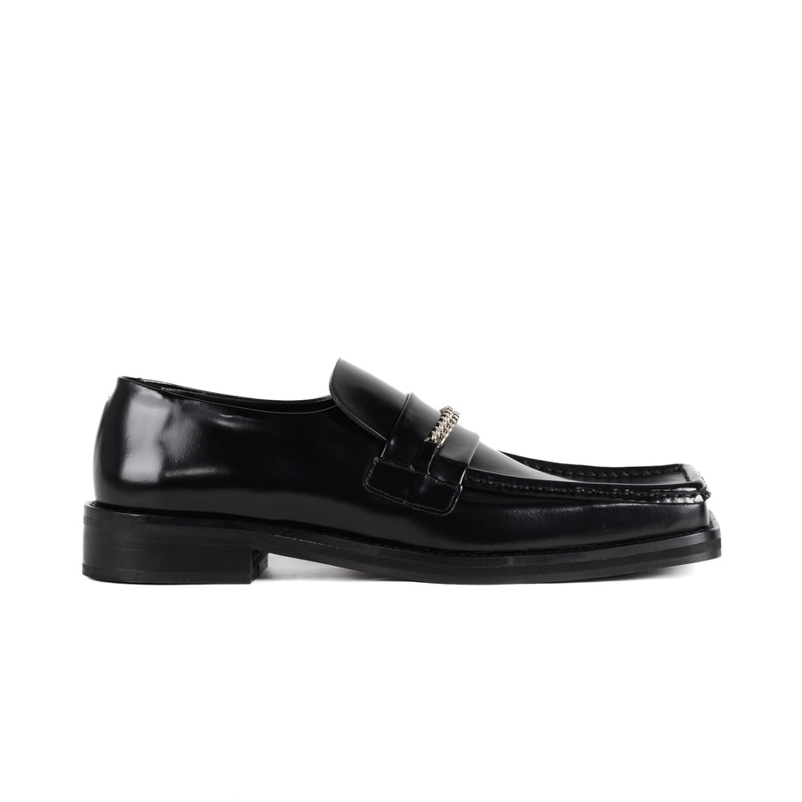 Martine Rose Square Toe Loafer Black