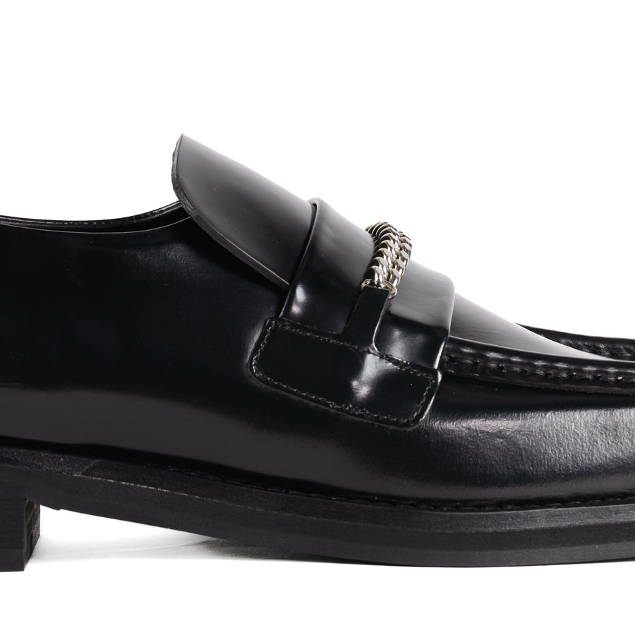 Martine Rose Square Toe Loafer Black