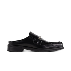 Martine Rose Square Toe Mule Black