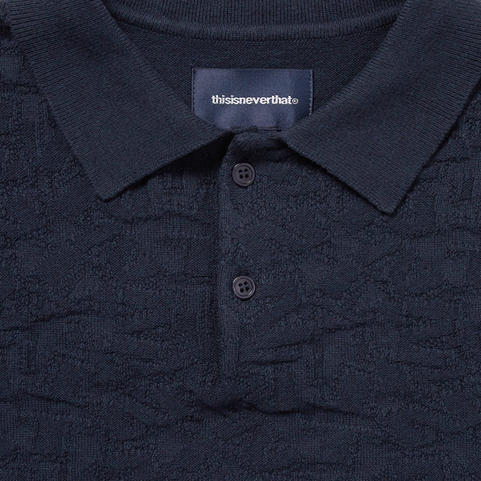 thisisneverthat Stacked TNT S/S Knit Polo Navy