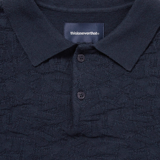 thisisneverthat Stacked TNT S/S Knit Polo Navy