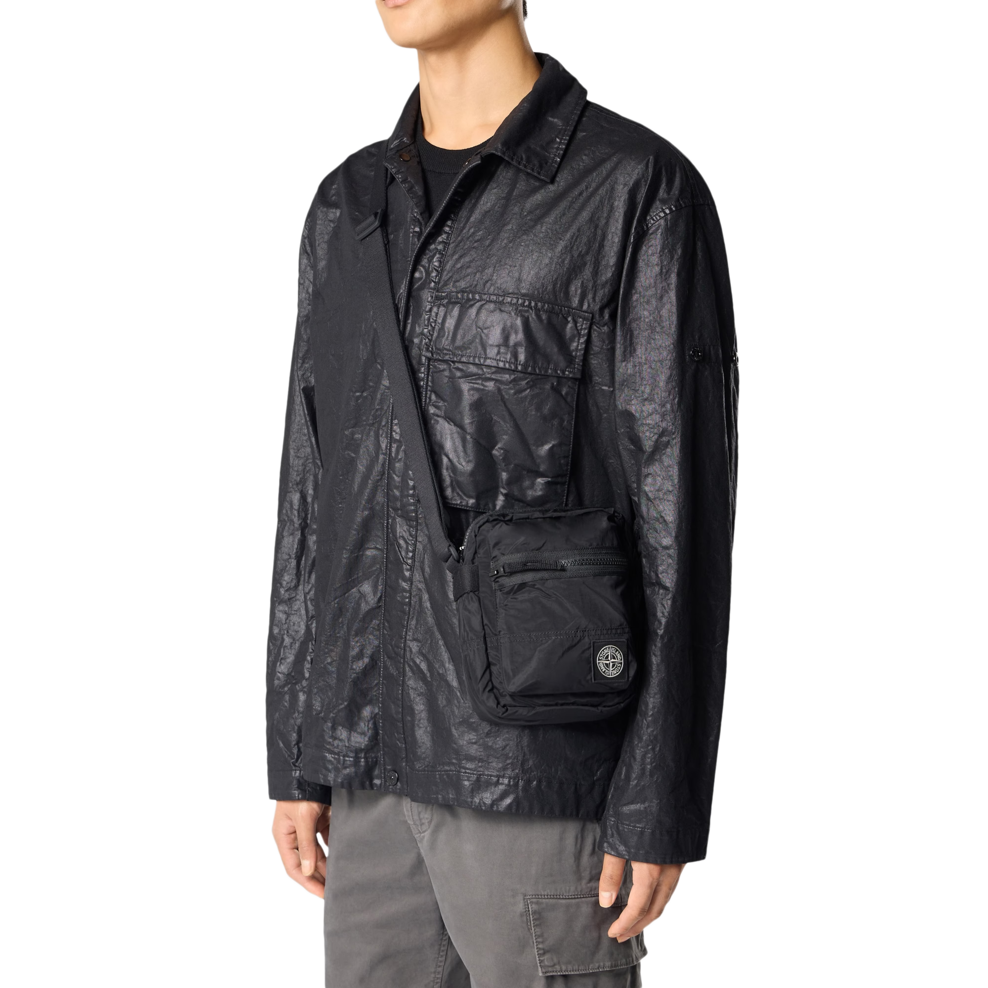 Stone Island Cross Body Bag Black 9200015