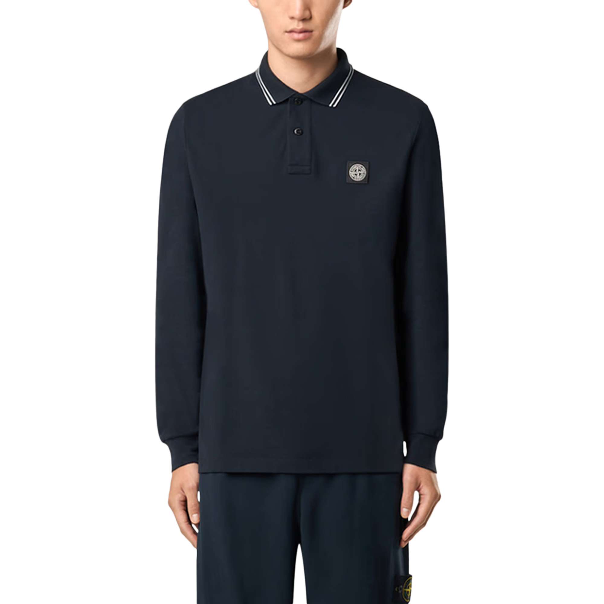 Stone Island Long Sleeve Polo 220006 Navy Blue