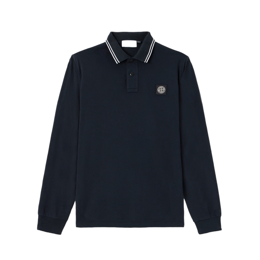 Stone Island Long Sleeve Polo 220006 Navy Blue
