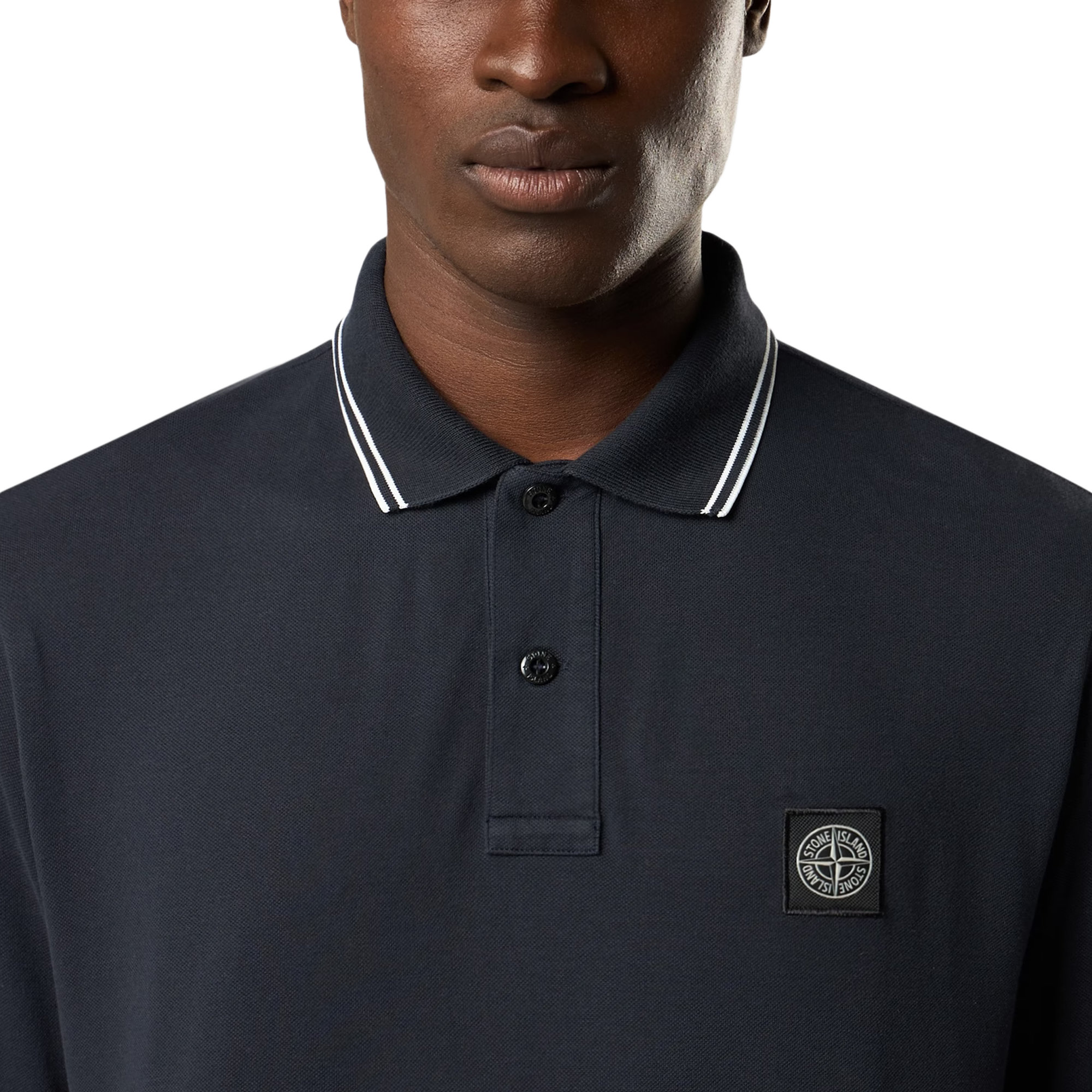 Stone Island Long Sleeve Polo Navy Blue 2200012
