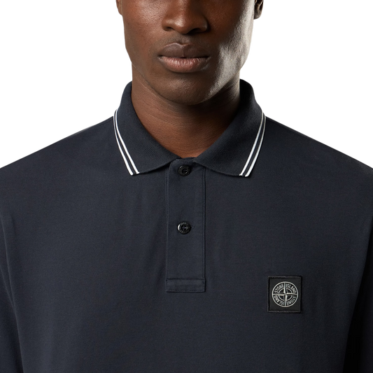 Stone Island Long Sleeve Polo Navy Blue 2200012