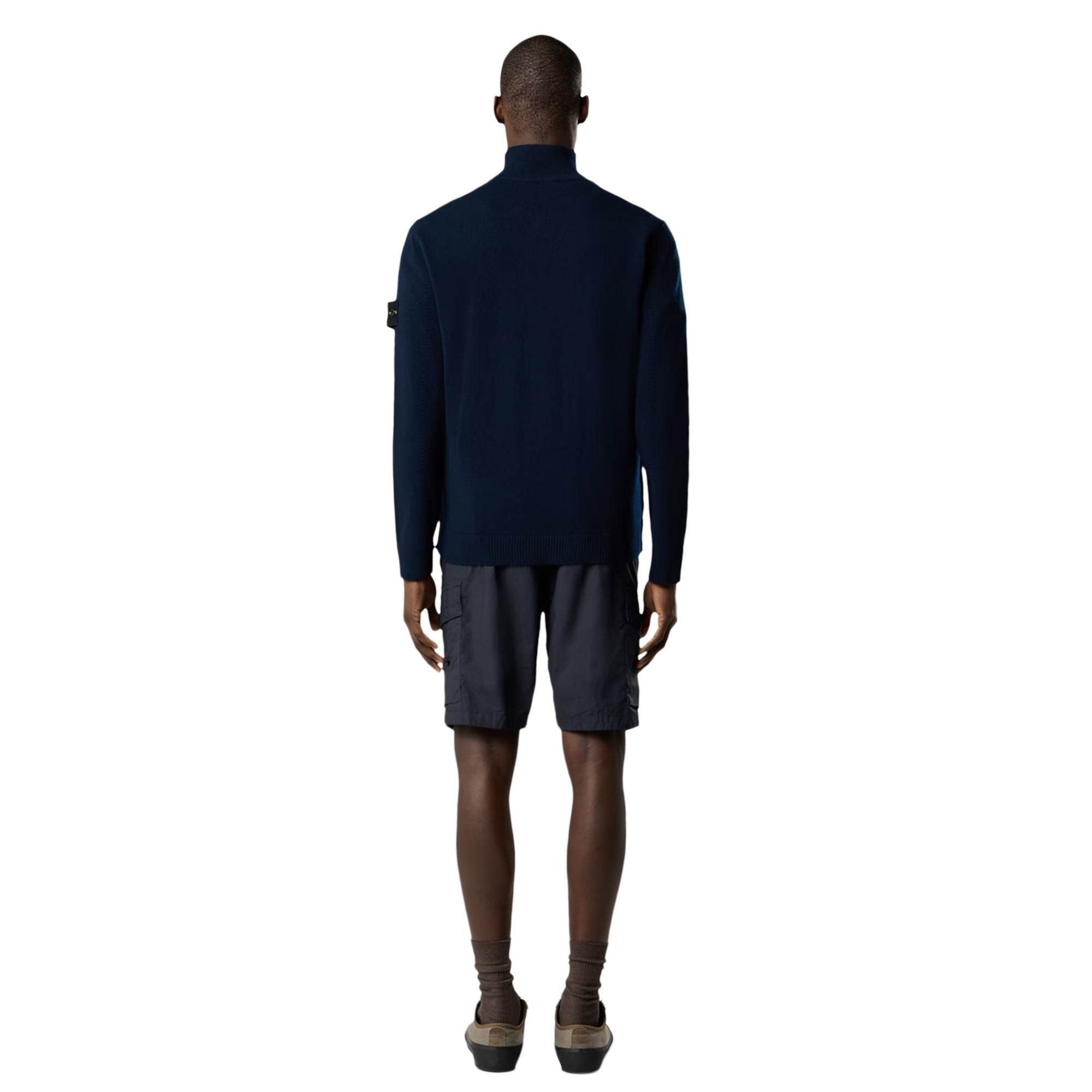 Stone Island Half Zip Knit Jumper Navy Blue 5100012