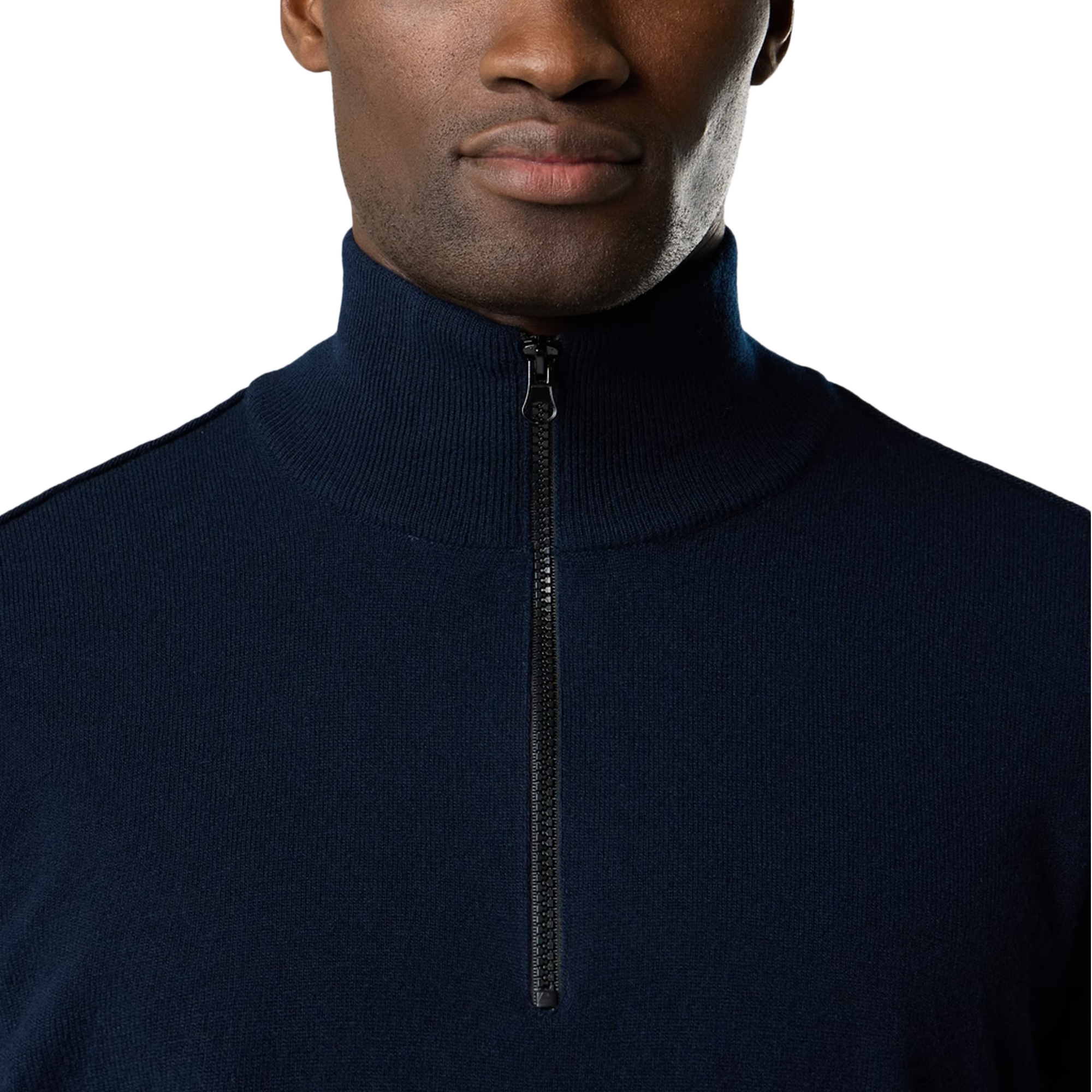 Stone Island Half Zip Knit Jumper Navy Blue 5100012