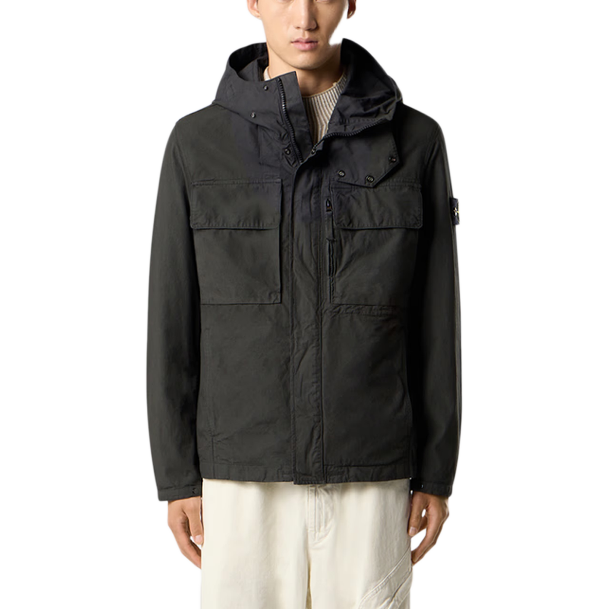 Stone Island Short Parka Q100012 Lead Grey