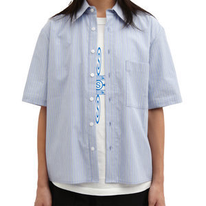 Pseushi Summer Shirt Blue Stripes