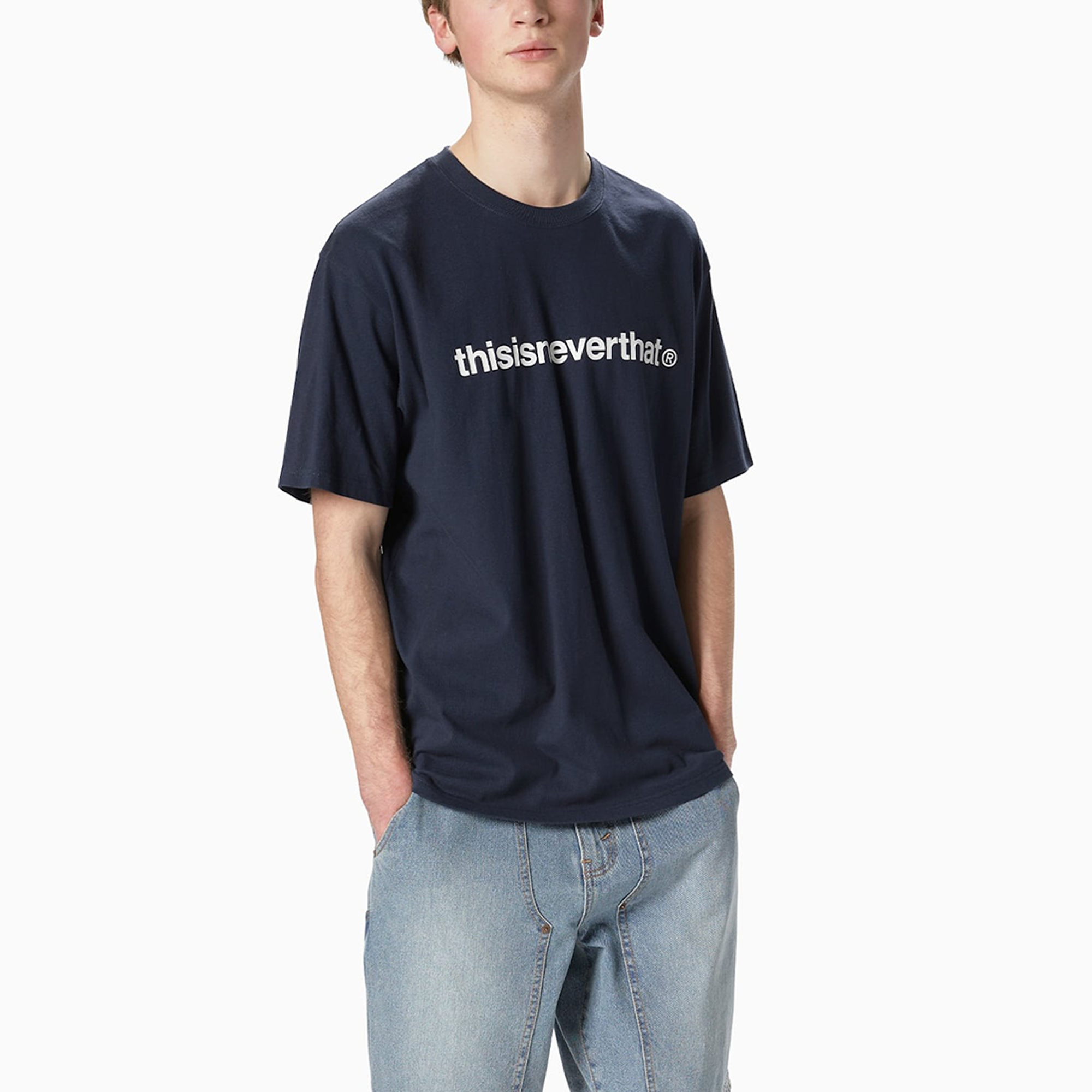 ★thisisneverthat★ TLogo W Tee Light Navy TN250TTSST02NYL thisisneverthat T-Logo Tee Navy – Laced