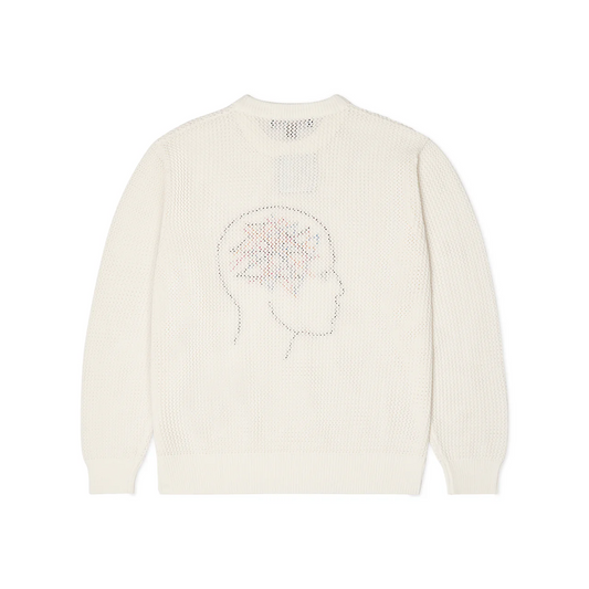 Kidsuper Thoughts In My Head Loose Gauge Sweater Bone