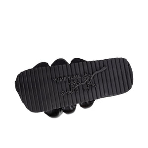 Yume Yume Tyre Slide Black Vegan Leather