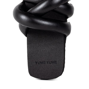 Yume Yume Tyre Slide Black Vegan Leather