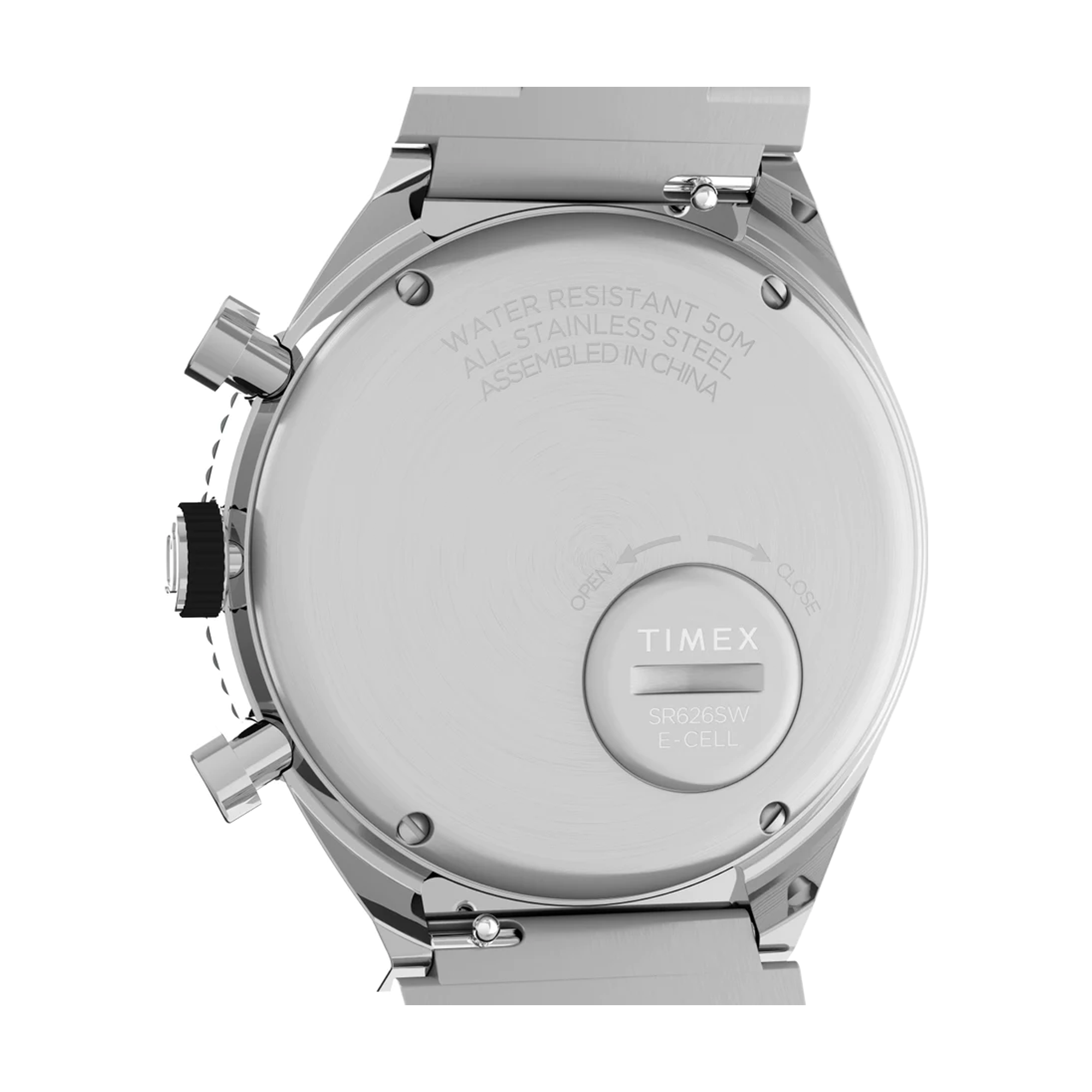 Timex Q 3 Time Zone Chronograph 40mm Stainless Steel Bracelet