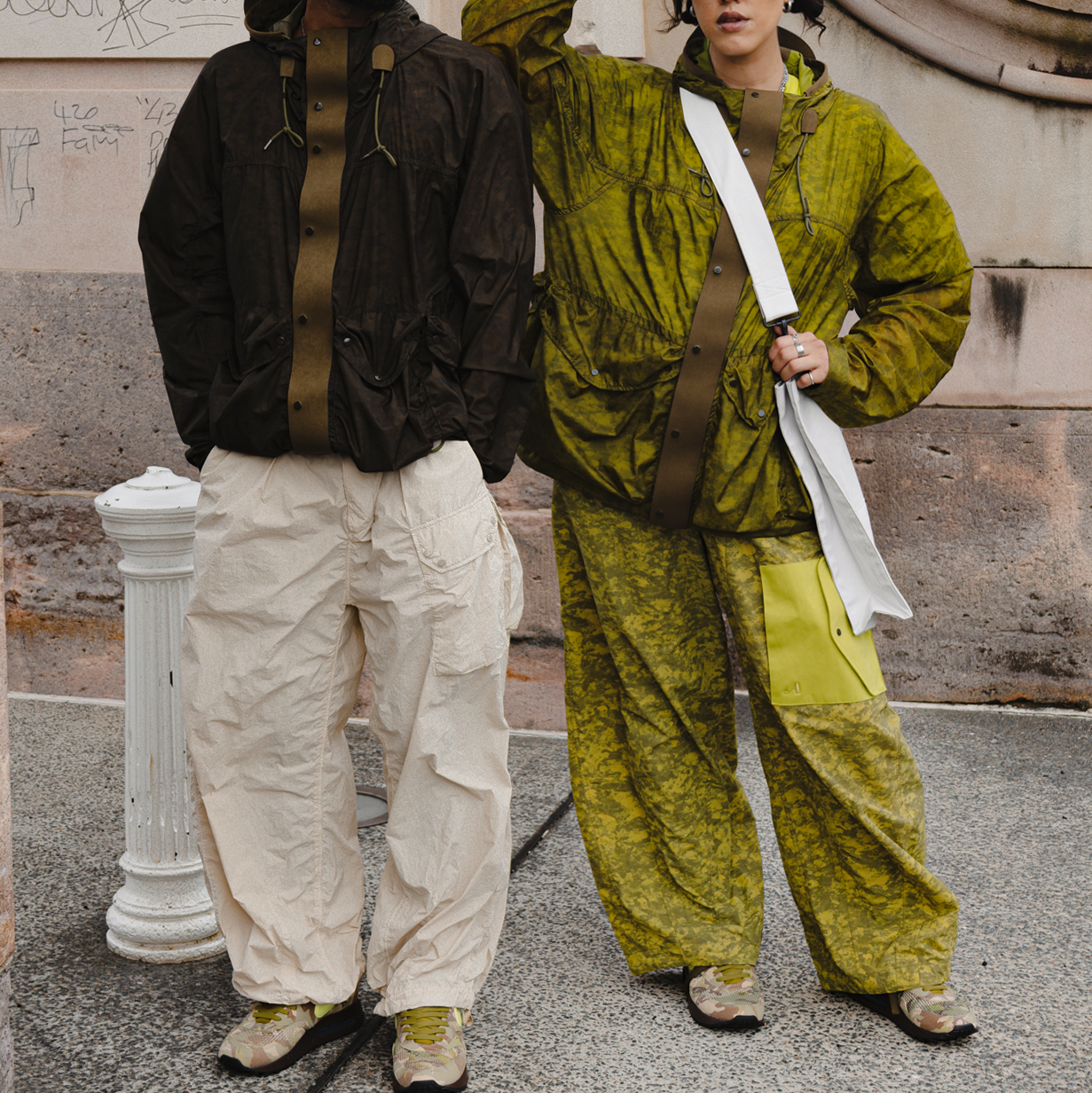 Ten c x Awake Cargo Trousers Absinthe Green