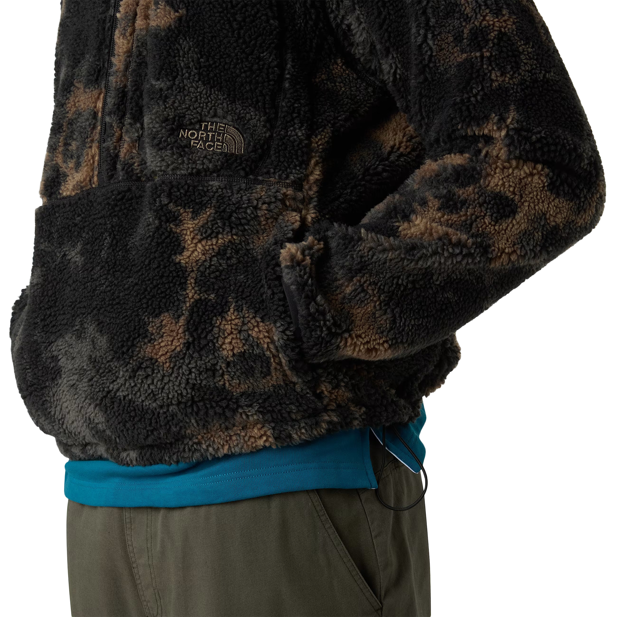 The North Face Extreme Pile 2 Pullover Black Light Refractions Print