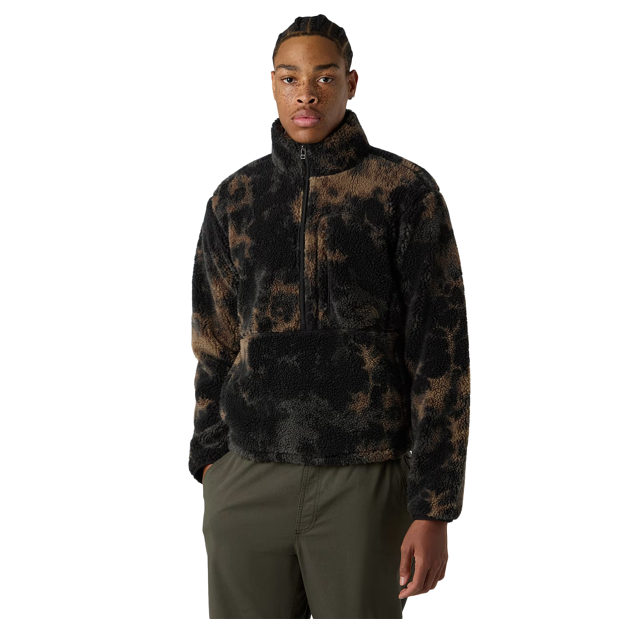 The North Face Extreme Pile 2 Pullover Black Light Refractions Print