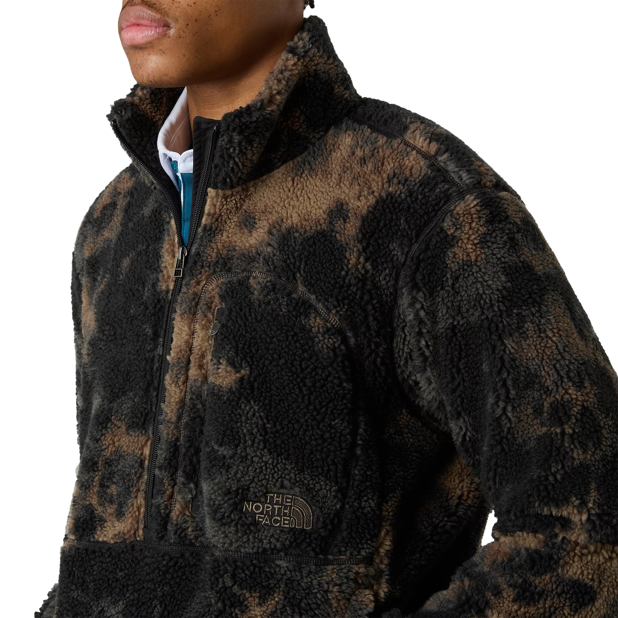 The North Face Extreme Pile 2 Pullover Black Light Refractions Print
