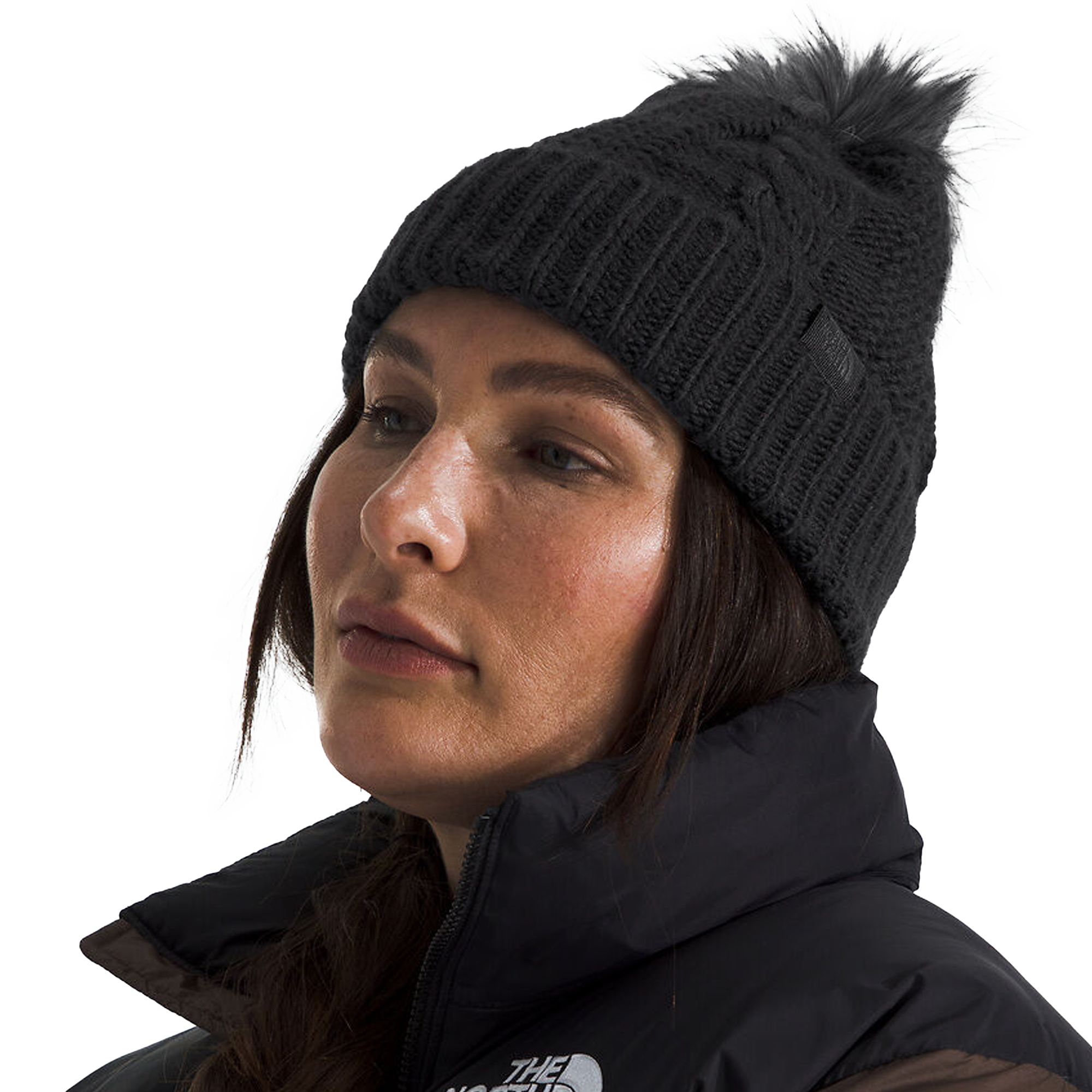 The North Face Oh Mega Fur Pom Beanie Tnf Black