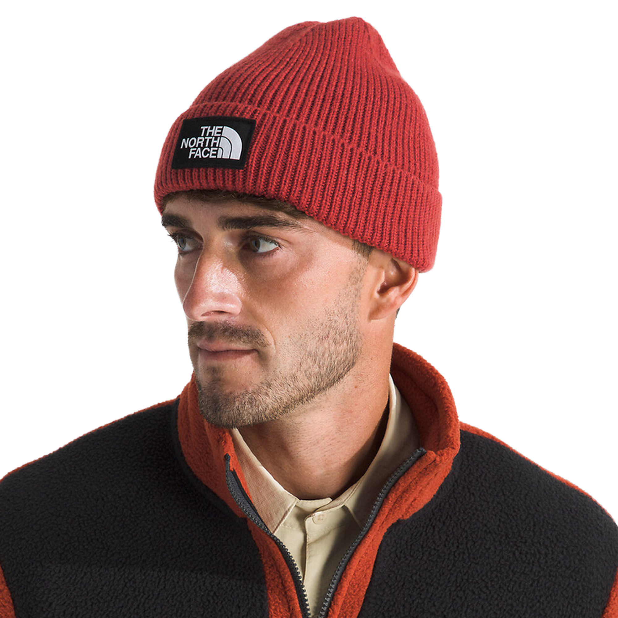 The North Face TNF Logo Box Cuffed Beanie IRON CLAY NF0A8CHEG6I