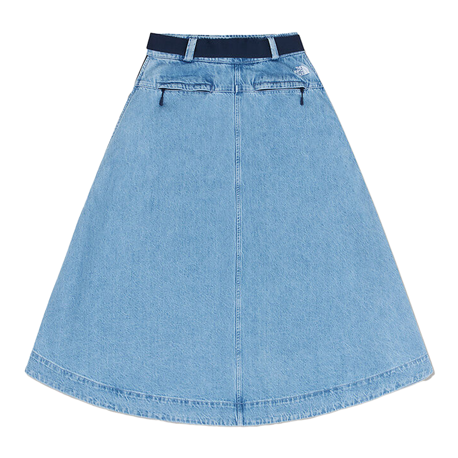 The North Face Women's Flared Denim Maxi Skirt AP Light Indigo Denim Wash