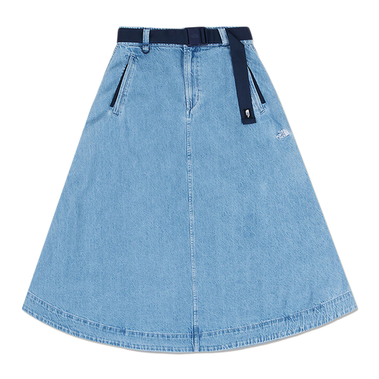 The North Face Women's Flared Denim Maxi Skirt AP Light Indigo Denim Wash