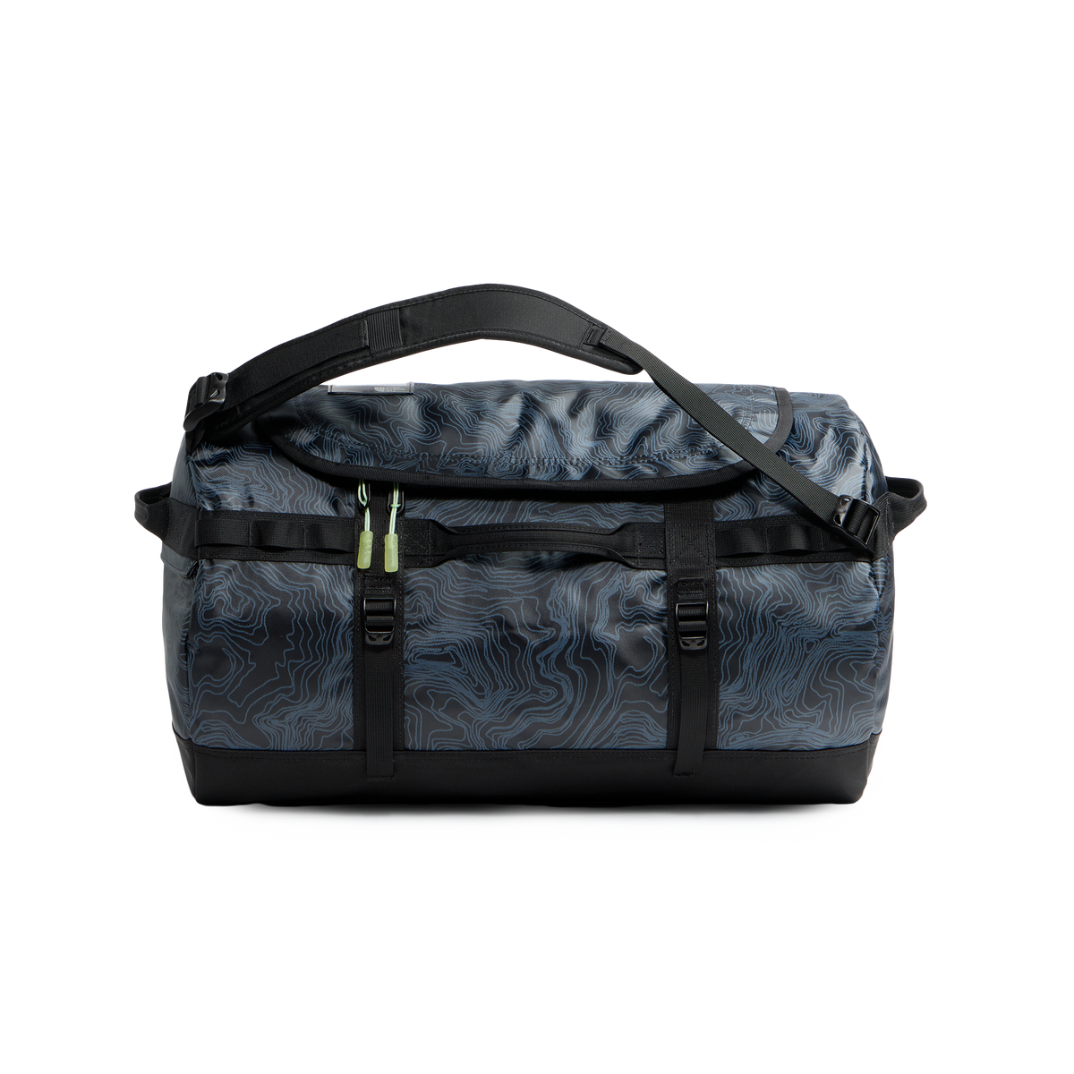 The North Face Basecamp Duffel Small TNF Black Glowing Topo Print