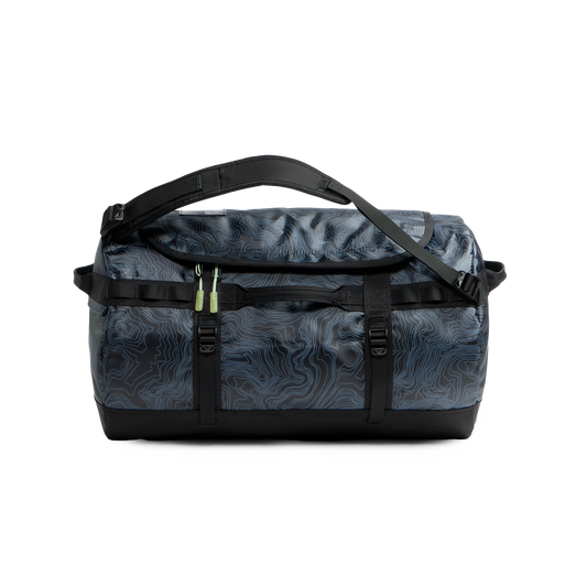 The North Face Basecamp Duffel Small TNF Black Glowing Topo Print