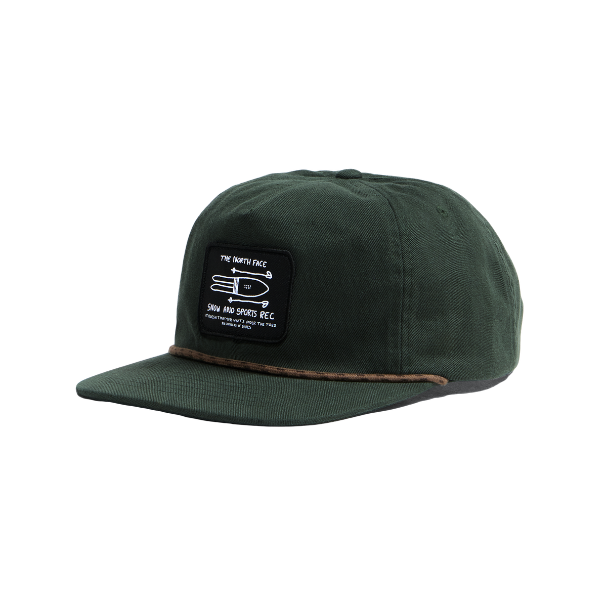 The North Face Norm 5-Panel Hat Bottle Green/Snow Patch
