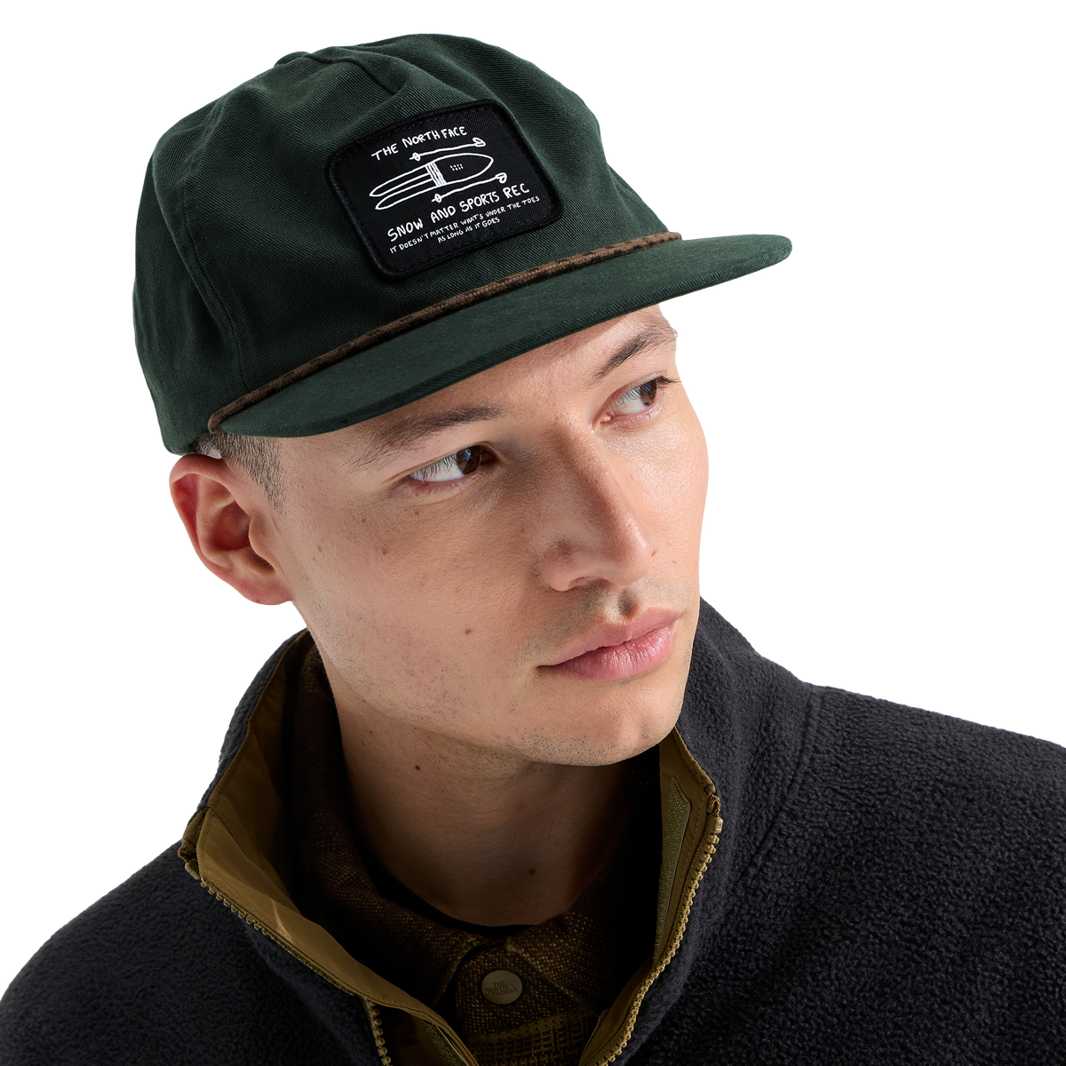 The North Face Norm 5-Panel Hat Bottle Green/Snow Patch