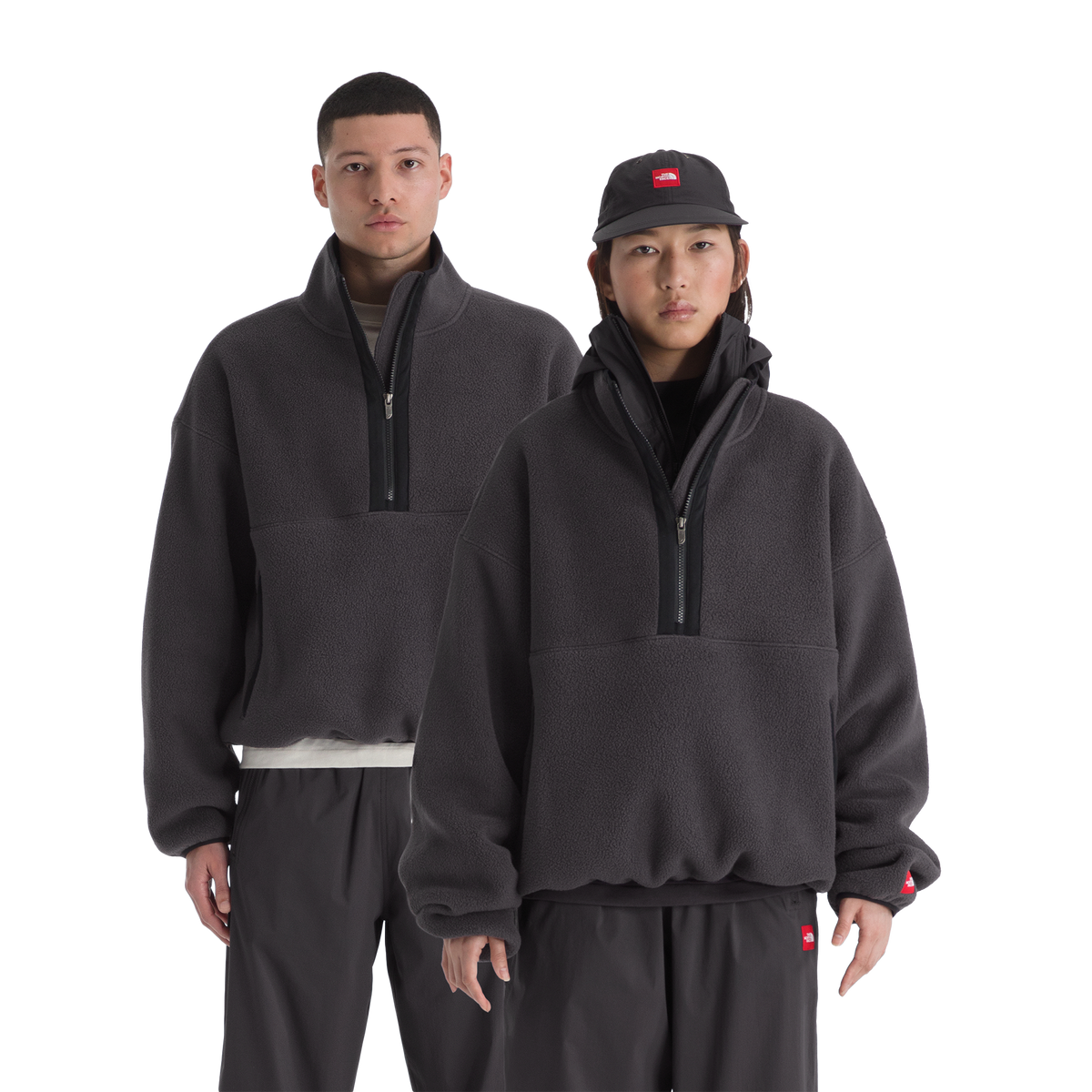 The North Face Red Box Half Zip Fleece Obsidian