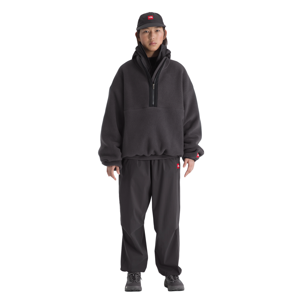The North Face Red Box Half Zip Fleece Obsidian