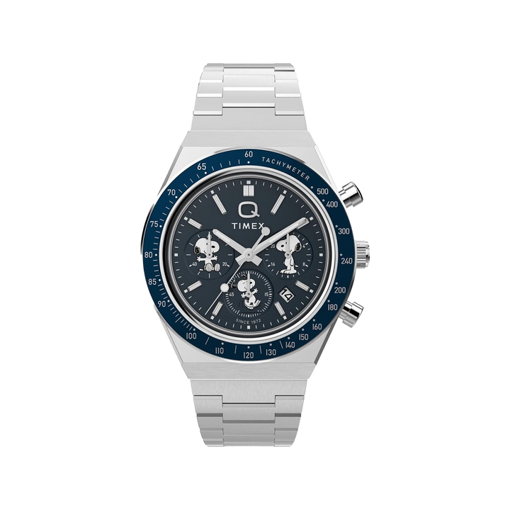 Timex x Peanuts - Q Chronograph Peanuts Blue Dial Bracelet 40mm Watch