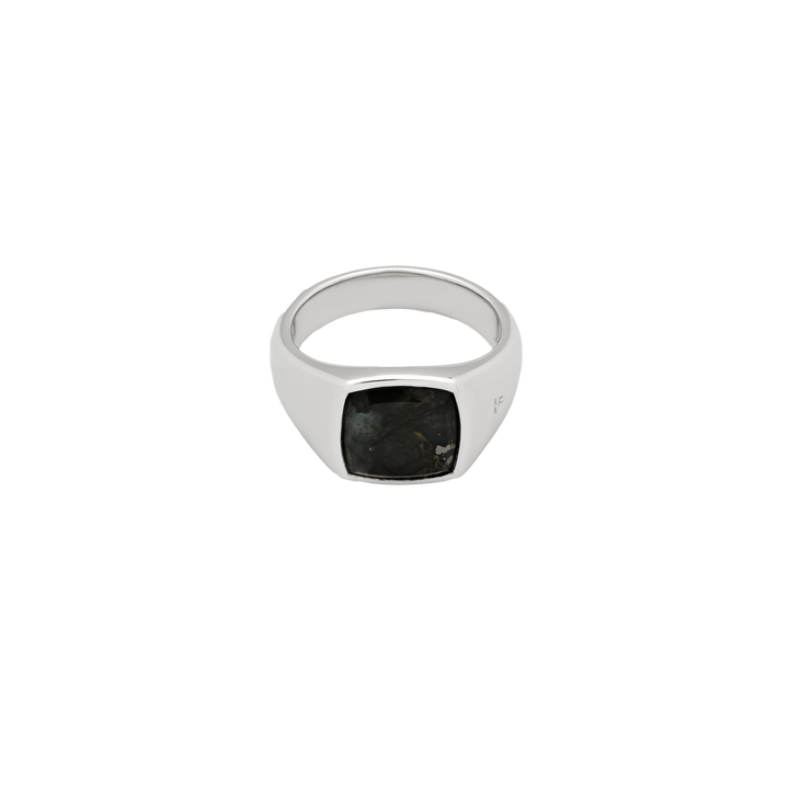 Tom Wood Kay Ring Black Larvikite