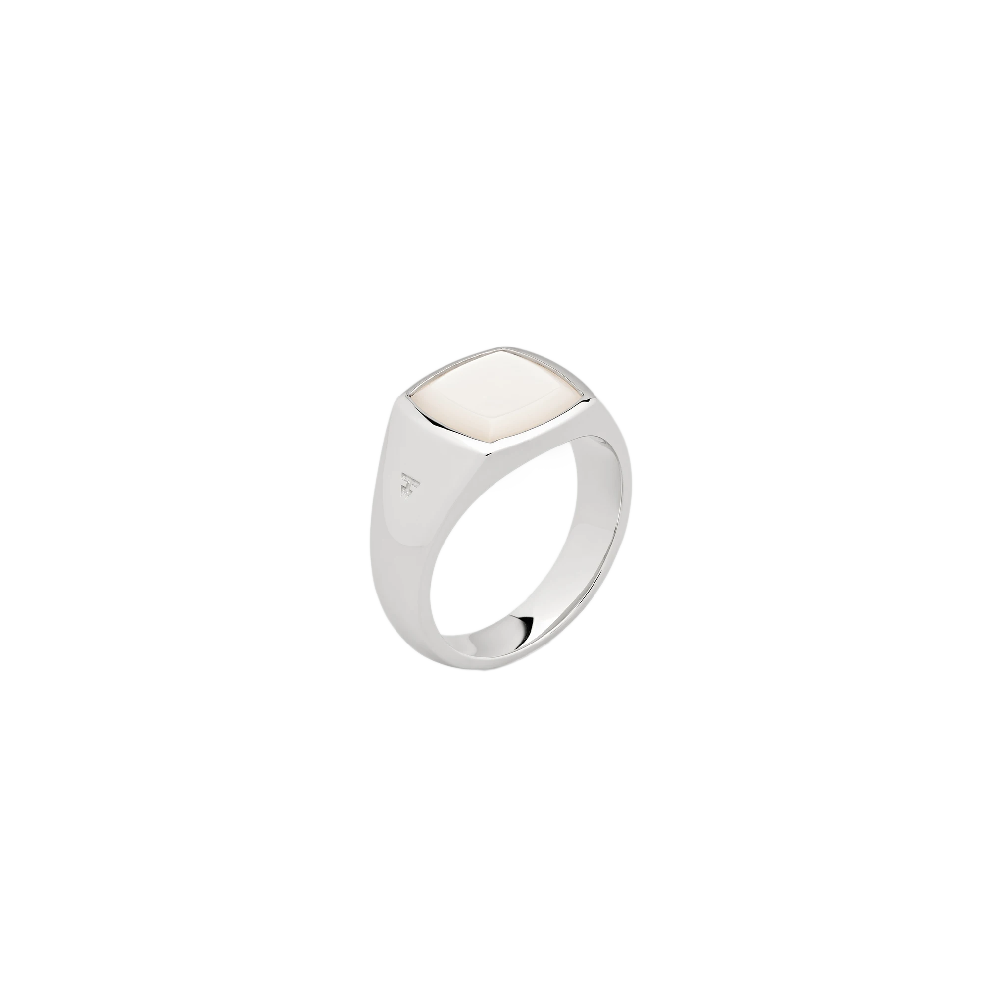 Tom Wood Kay Ring White Mother Of Pearl