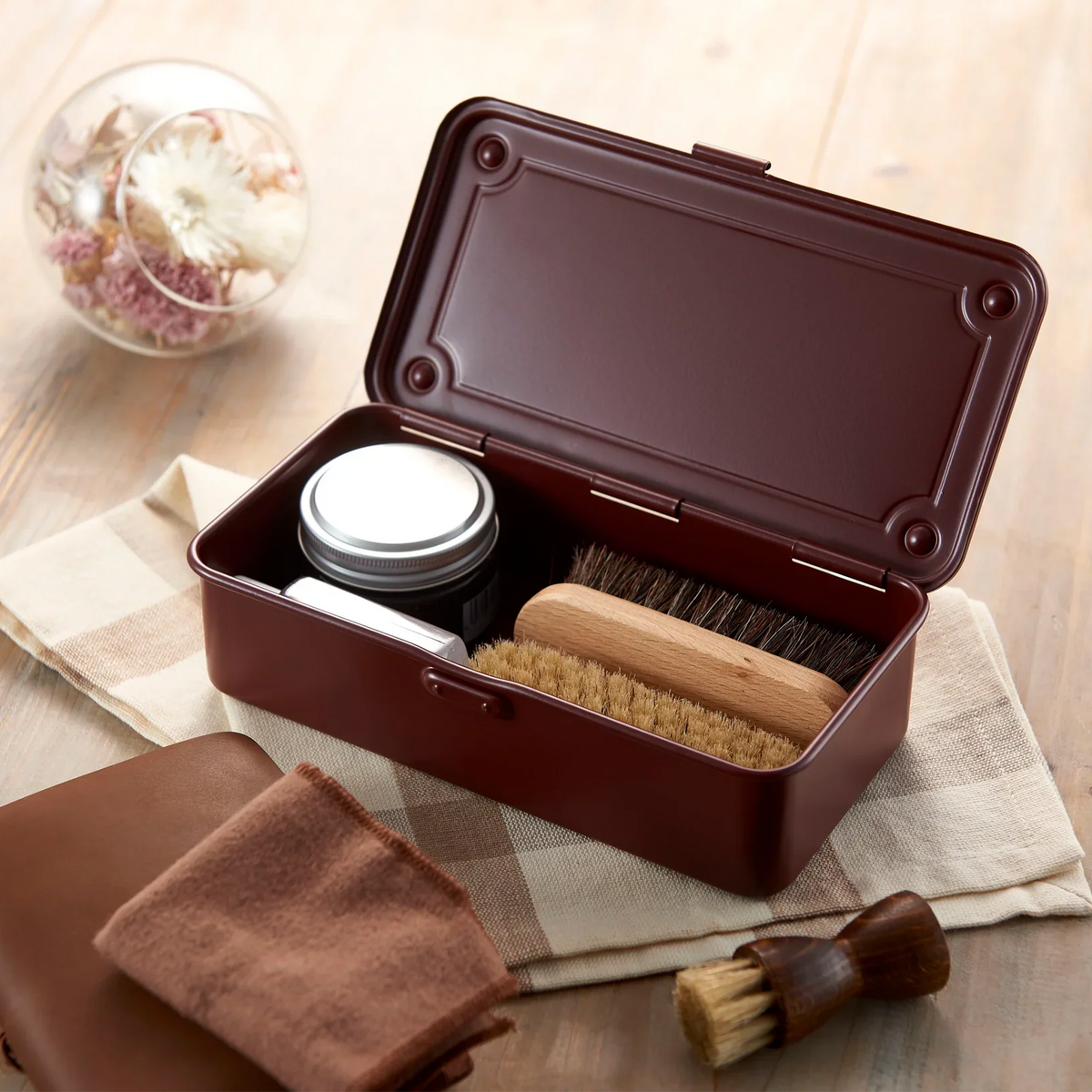 Toyo Steel Stackable Toolbox T-190 AB Antique Brown