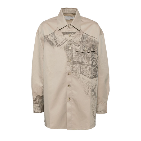 Feng Chen Wang  Deconstruction Printed Jacket Khaki