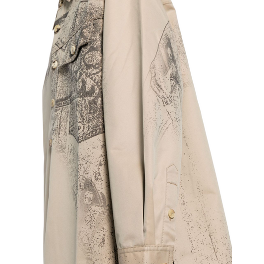 Feng Chen Wang  Deconstruction Printed Jacket Khaki