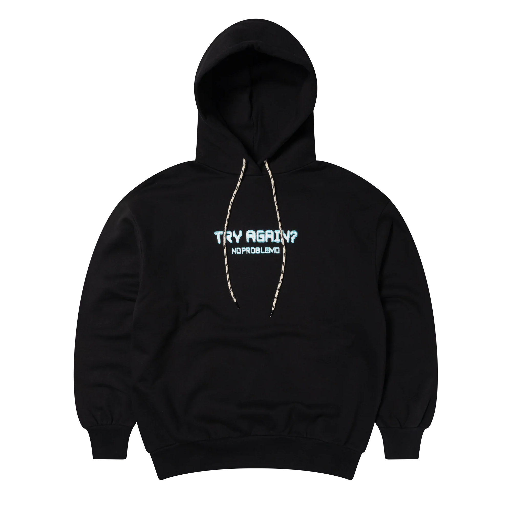 No Problemo Try Again Hoodie Black NP20011.03