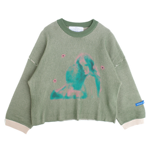 Jungles Jungles Embrace Two Tone Rib Knit Green/Birch KN-EMB-GB