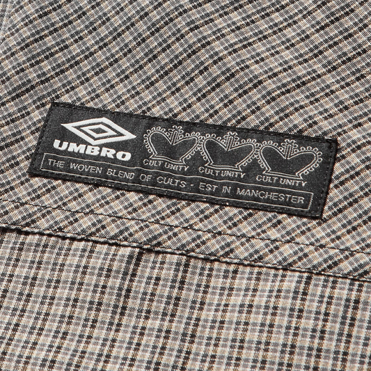 Umbro Check Track Pants Beige Black