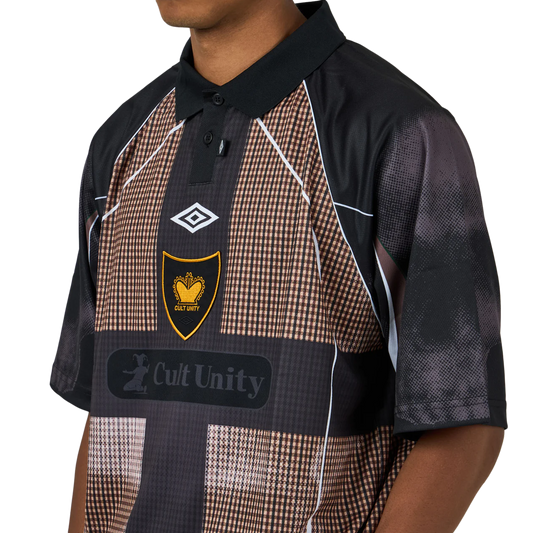 Umbro Cult Unity Check Polo Beige Black